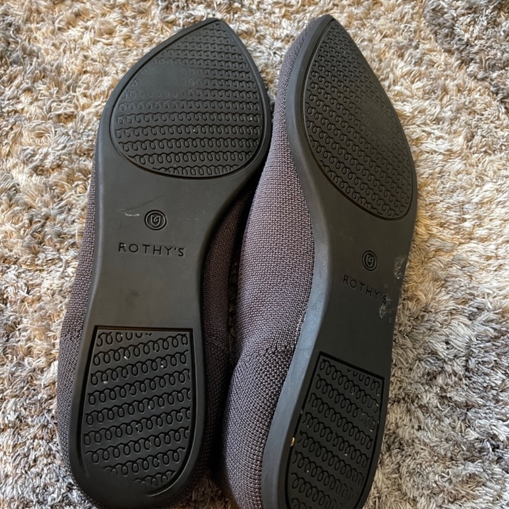 Rothys Blue Black Pointed Toe Points Flats Shoes - image 6